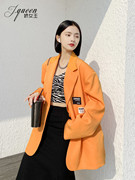 网红炸街小西装外套，女2023秋季韩版宽松今年流行长袖西服上衣