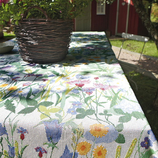 绿色清新法式田园桌布，欧式美式乡村户外花园，碎花餐桌台布艺全棉