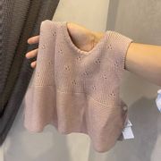 韩国童装女童针织马甲，2024秋季洋气，宝宝韩版薄款上衣儿童背心