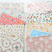 布料纯棉160厘米宽斜纹棉布手工DIY卡通兔子粉色床单被罩全棉面料