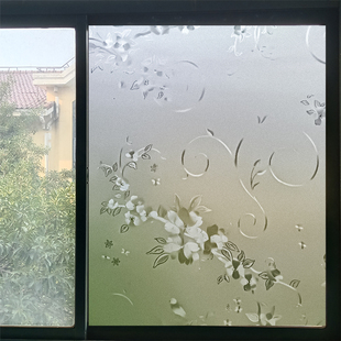 静电窗户玻璃贴纸卫生间磨砂玻璃贴透光不透明磨砂玻璃贴膜窗花纸