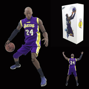 NBA周边1/9 科比·布莱恩特24号紫色球衣超可动手办摆件模型 盒装