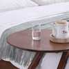 床边全实b木小圆桌子，电话架角几白蜡木沙发床头，茶几边几北欧盆