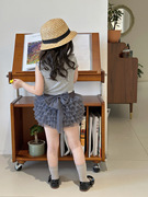 NANI女童夏季tutu裤裙两件套高品质网纱蛋糕裙可爱背心短裤两件套