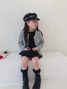 韩版品牌童装秋冬女童女孩，抗起球小亮片，毛衣开衫外套