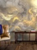 彩色云朵壁纸北欧简约七彩天空祥云卧室电视背景墙纸欧式客厅壁画