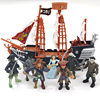 加勒比海盗船玩具模型滑行儿童海贼船，舰艇帆船摆件，八爪鱼大王乌贼