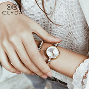 CLYDA法国进口时尚手表石英女士腕表防水潮流少女表配手镯
