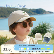 尼多熊2024儿童帽子宝宝鸭舌帽男女孩纯棉棒球帽婴儿帽子夏季薄款