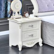 欧式床头柜卧室大型小型一对欧式床头柜白色简约现代床头柜烤2号