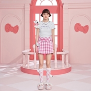 13DE MARZO X Hello Kitty 联名限定 立体玩偶毛呢格纹短裙23秋新