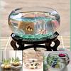 金鱼缸(金鱼缸)玻璃花瓶，透明水培花盆水仙，盆碗莲花盆睡莲水养植物花卉器皿