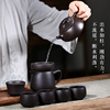 宜兴紫砂壶套装功夫茶具纯全手工石瓢壶大容量黑金砂茶壶
