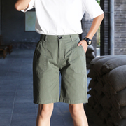军绿色工装短裤女夏季薄款五分裤小个子直筒休闲运动大码中裤外穿