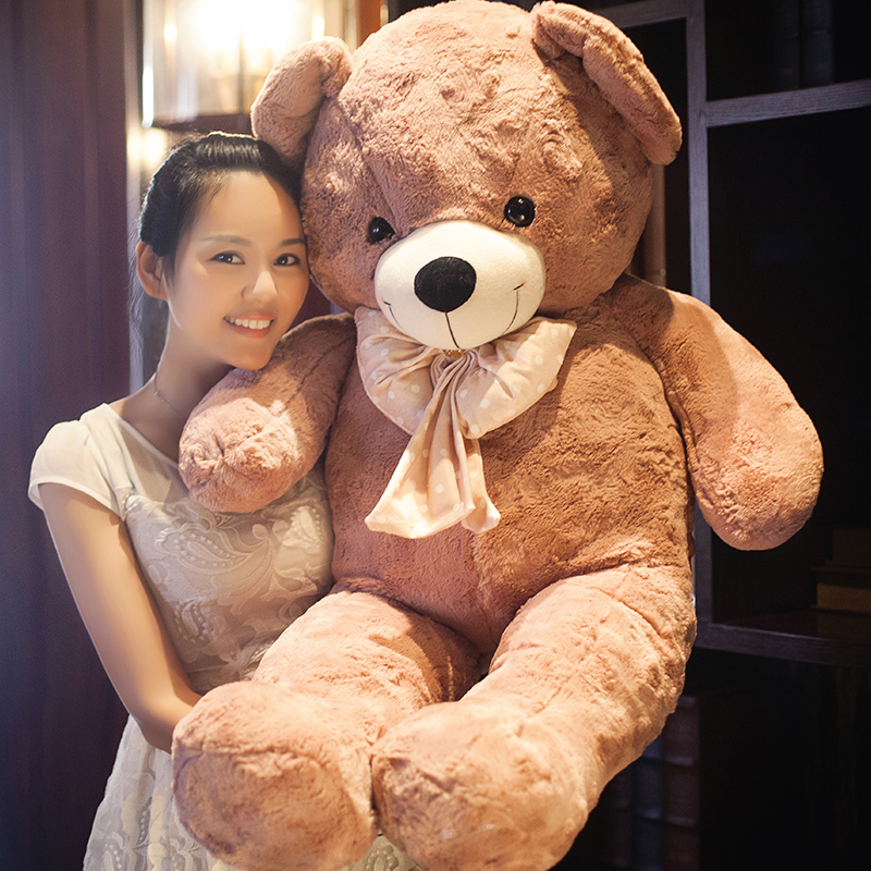 高档泰迪熊公仔毛绒玩具抱抱熊玩偶布娃娃超大号压床1.6米生日礼