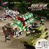 迪库积木军事系列舰载战斗机运输机，主站坦克组装模型男孩拼装玩具