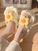 韩版卡通大花朵拖鞋女网红可爱居家用室内防滑时尚外穿凉拖鞋夏季