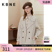 复古风衣外套女韩系风格穿搭kbne2023秋装小个子法式流行大衣