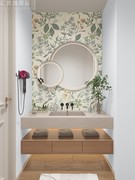 浴室贴纸防水瓷砖贴墙纸自粘壁纸家用墙贴画卫生间装饰田园风厨房