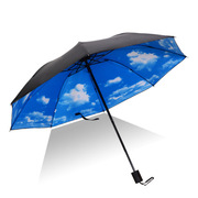 黑胶遮阳伞折叠大量晴雨，防晒两用伞女广告，定制加厚太阳伞结实