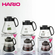 日本进口HARIO耐热玻璃手冲咖啡分享壶 茶壶可爱壶V60下壶XVD
