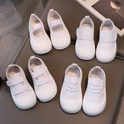 2024夏季儿童帆布鞋女童鞋子男童小白鞋宝宝幼儿园女孩白色鞋