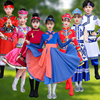 儿童蒙古服族演出表演服装白马筷子舞蹈服少数民族服装女童蒙族袍