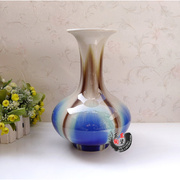 景德镇瓷器颜色釉窑变裂变陶瓷工艺品花瓶，花插天球赏瓶梅瓶