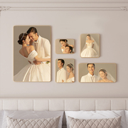 定制婚纱照相框挂墙全家福，照片组合制作结婚照，打印水晶大相片冲印