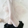 小花蕾丝丝袜日系甜美薄款竖条复古纯白色袜子温柔梦幻连裤袜少女