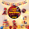 蜘蛛侠主题儿童生日快乐气球装饰派对场景布置男孩男童背景墙用品
