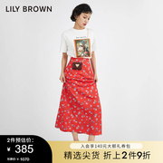 LILY BROWN春夏 少女碎花印花A字半身裙LWFS211010