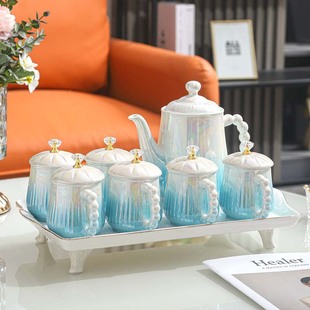 茶具套装家用客厅整套陶瓷茶壶水壶轻奢高档结婚欧式茶杯杯子礼盒