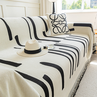 现代轻奢高级感沙发盖布，全盖四季通用雪尼尔，防猫抓沙发套罩沙发毯