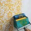 7寸印花滚筒液体壁纸墙纸，艺术漆涂料滚刷墙神器玫瑰花印花机墙面