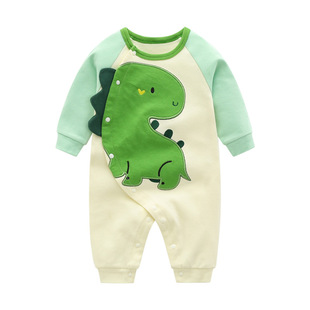 新生儿和尚服宝宝哈衣夏睡衣，婴幼儿初生衣服超萌可爱恐龙连体衣