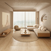 纳威日式侘寂奶油风布艺沙发科技布2023年原木色家具组合套装