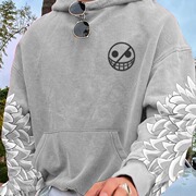 欧美卫衣街头复古骷髅，潮流3d数码，印花哥特式y2k男士连帽衫hoodie