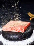韩式酒店家用火山石烧烤石板烤肉西餐牛排烧烤盘酒店石头迷你圆锅