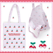 日本sanrio三丽鸥樱桃郁金香春色系列单肩布包环保袋