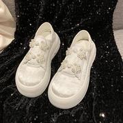 新中式中国风厚底，小白鞋女2024年春季女鞋子百搭休闲板鞋