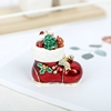 圣诞礼物盒珐琅彩圣诞靴子，装饰盒创意家居小摆件，轻奢小首饰盒