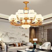 新中式吊灯客厅灯中国风禅意简约大气复式餐厅灯别墅大厅主灯灯具