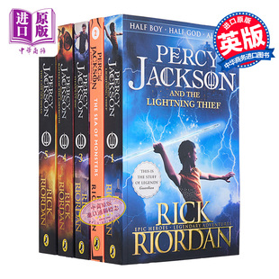  Percy Jackson波西杰克逊系列 5册套装 英文原版小说 Percy Jackson 5 Books Collection 神火之盗 巨神之咒+魔兽之海 雷克莱