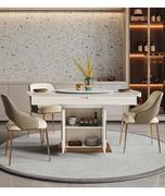 轻奢餐椅不锈钢现代简约设计师家用餐厅意式极简靠背餐椅餐桌