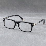 复古眼镜男日式手造纯银方框镜架彭于晏方形板材眼镜框男女潮6038