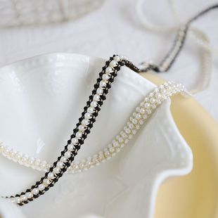 小香风金线钉珠珍珠织带花边 花边带DIY装饰辅料外套服装材料