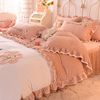 ins韩版公主风床裙，四件套网红少女床单花边，被套床上用品4件套床罩