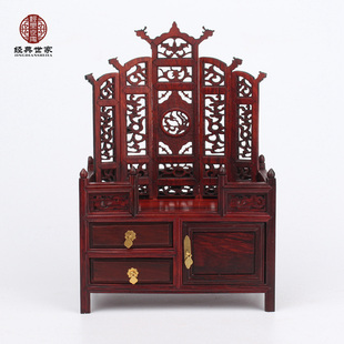中国风木雕工艺品模型家具摆件明清古典红木家具红酸枝梳妆台