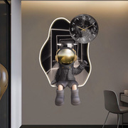 工厂客厅挂钟表餐厅卧室家用创意，宇航员房间装饰壁挂静音时钟